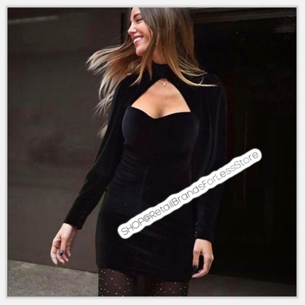 ZARA BLACK VELVET MINI DRESS $89.90_4